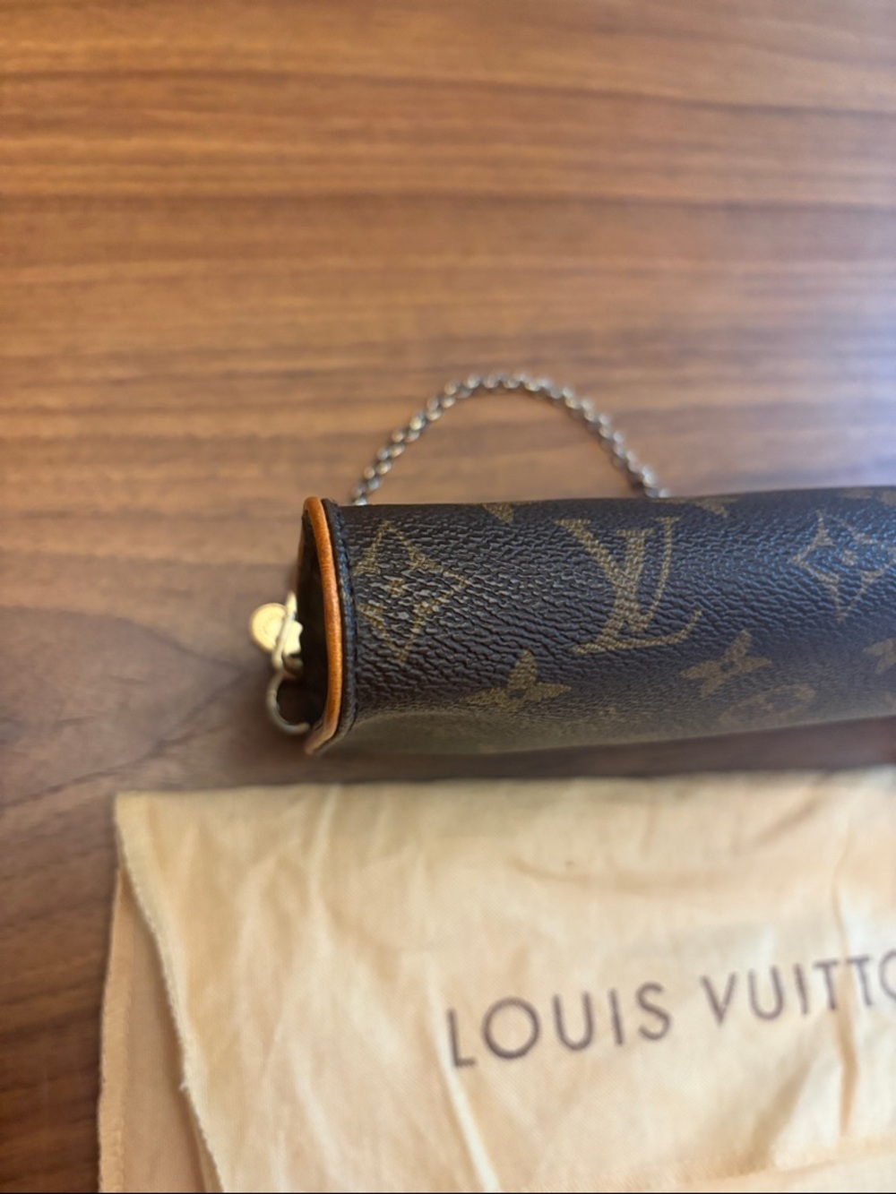 Louis Vuitton Pouchette Sophie Monogram Chain Wristlet with Gold Hardware - Picture 13 of 14